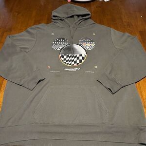 Mickey Mouse Hoodie Mens XXXL Disney Green Pullover Forever Young Forever 3X